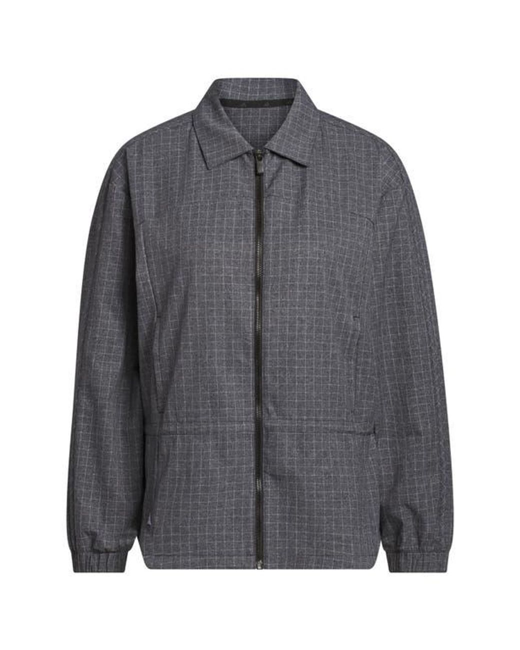 Adidas Gray Ultimate365+ Peplum Grid Jacket