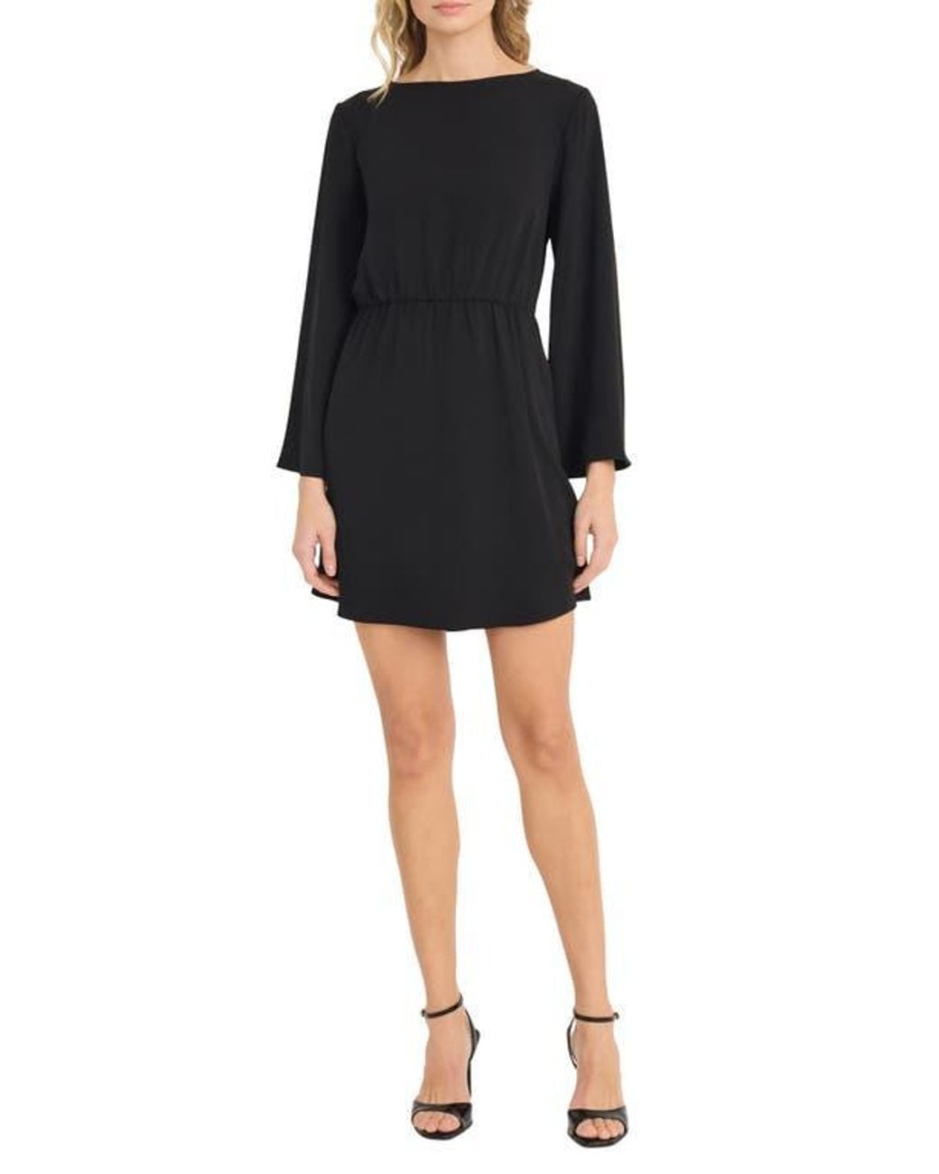 knee length dresses for ladies Willow Bell Sleeve Mini Dress