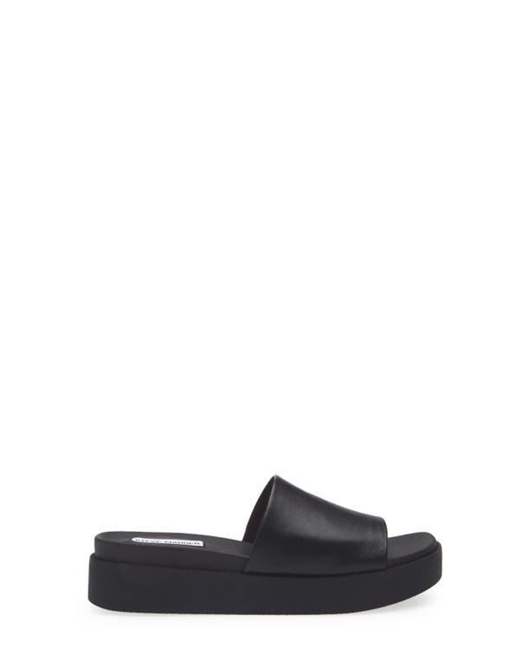 Steve Madden Black Robyn Platform Slide Sandal