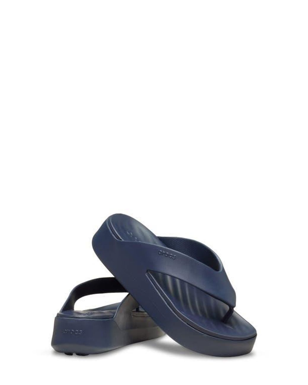 CROCSTM Blue Getaway Platform Flip Toe Post Sandals