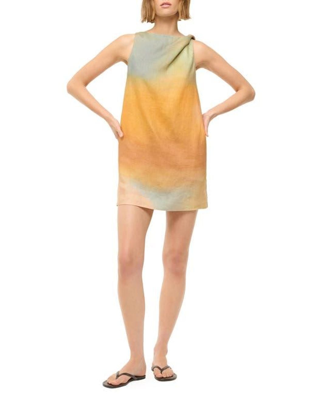 Ombre Pastel Linen Dress La Fuori Spring Fae Bloom Ombr LinenSilk Organza  Maxi Dress