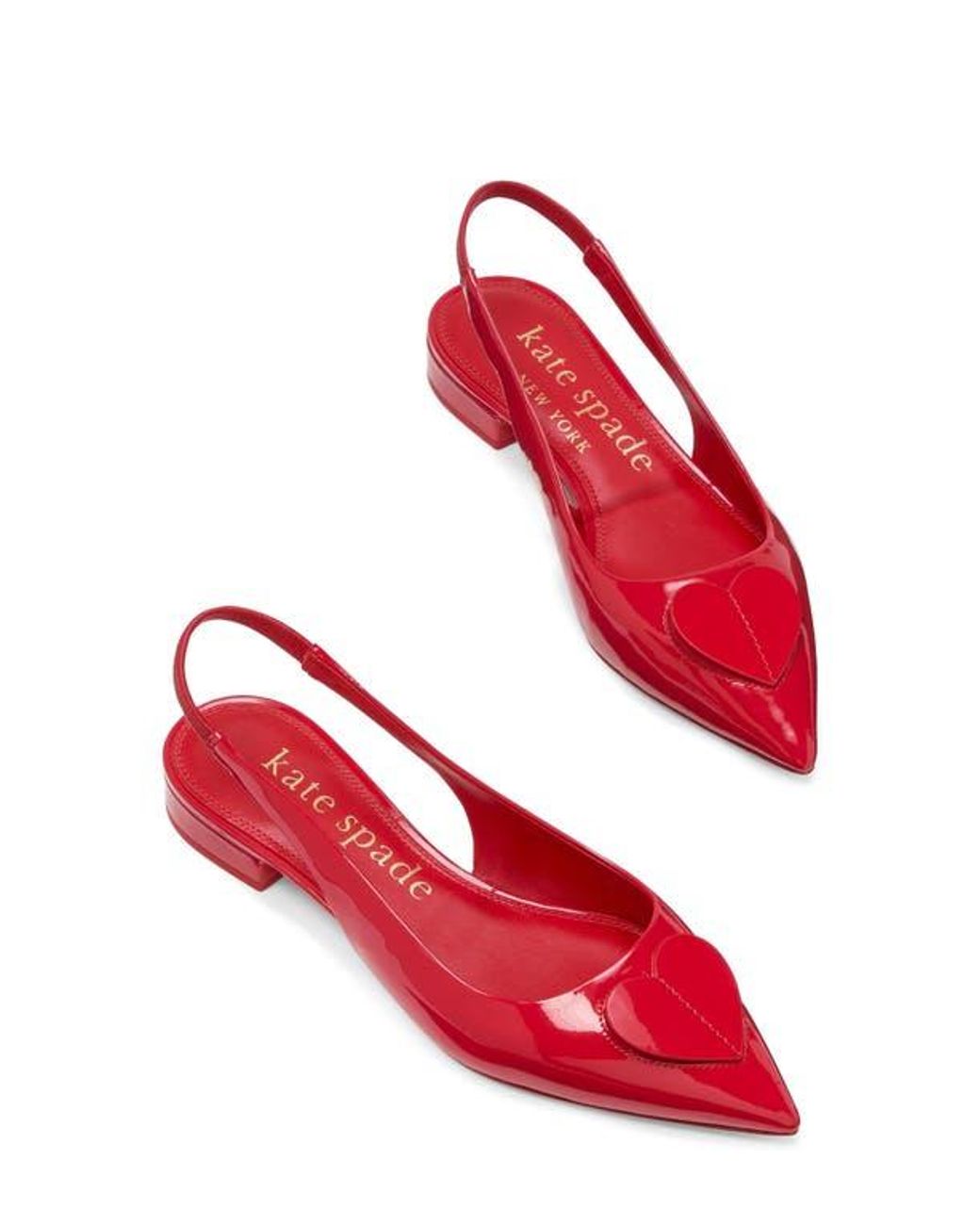 Kate Spade Red Lover Slingback Pointed Toe Flat