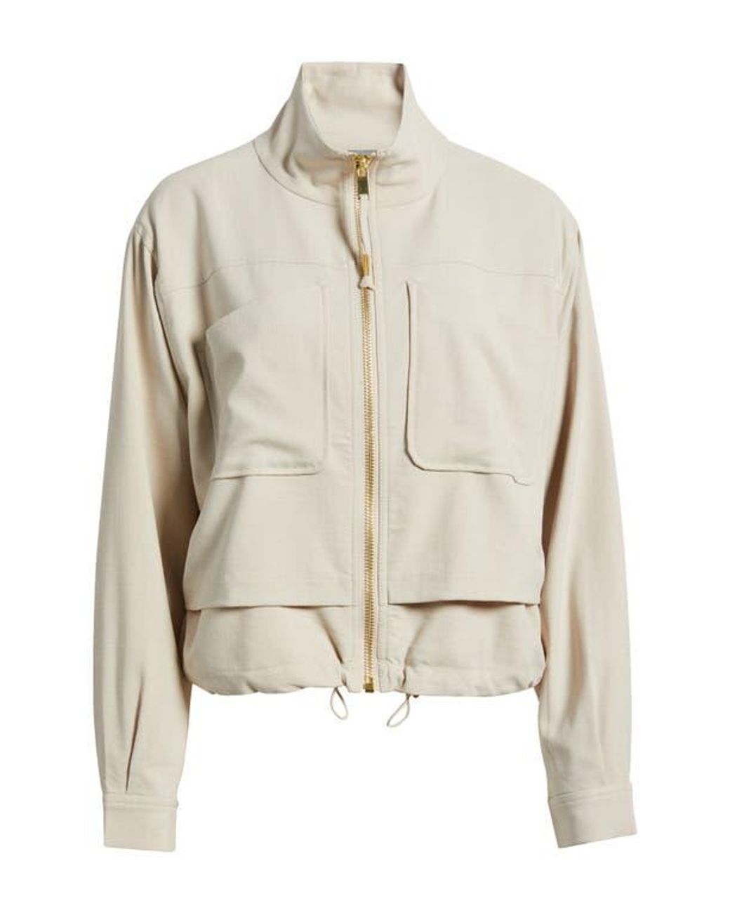 Wit & Wisdom Natural Double Layer Front Zip Jacket