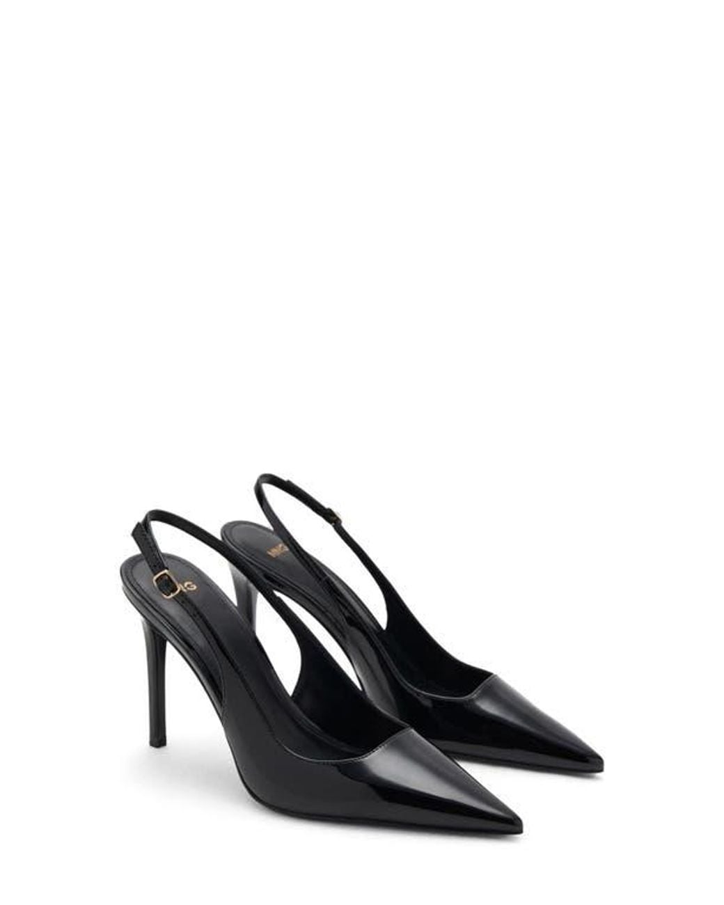 Mango Blue Pietra Slingback Pointed Toe Pump
