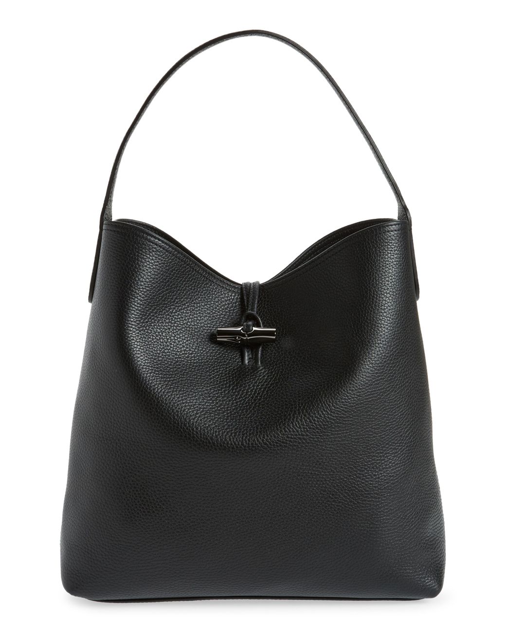 Longchamp Roseau Essential Hobo Bag in Black | Lyst