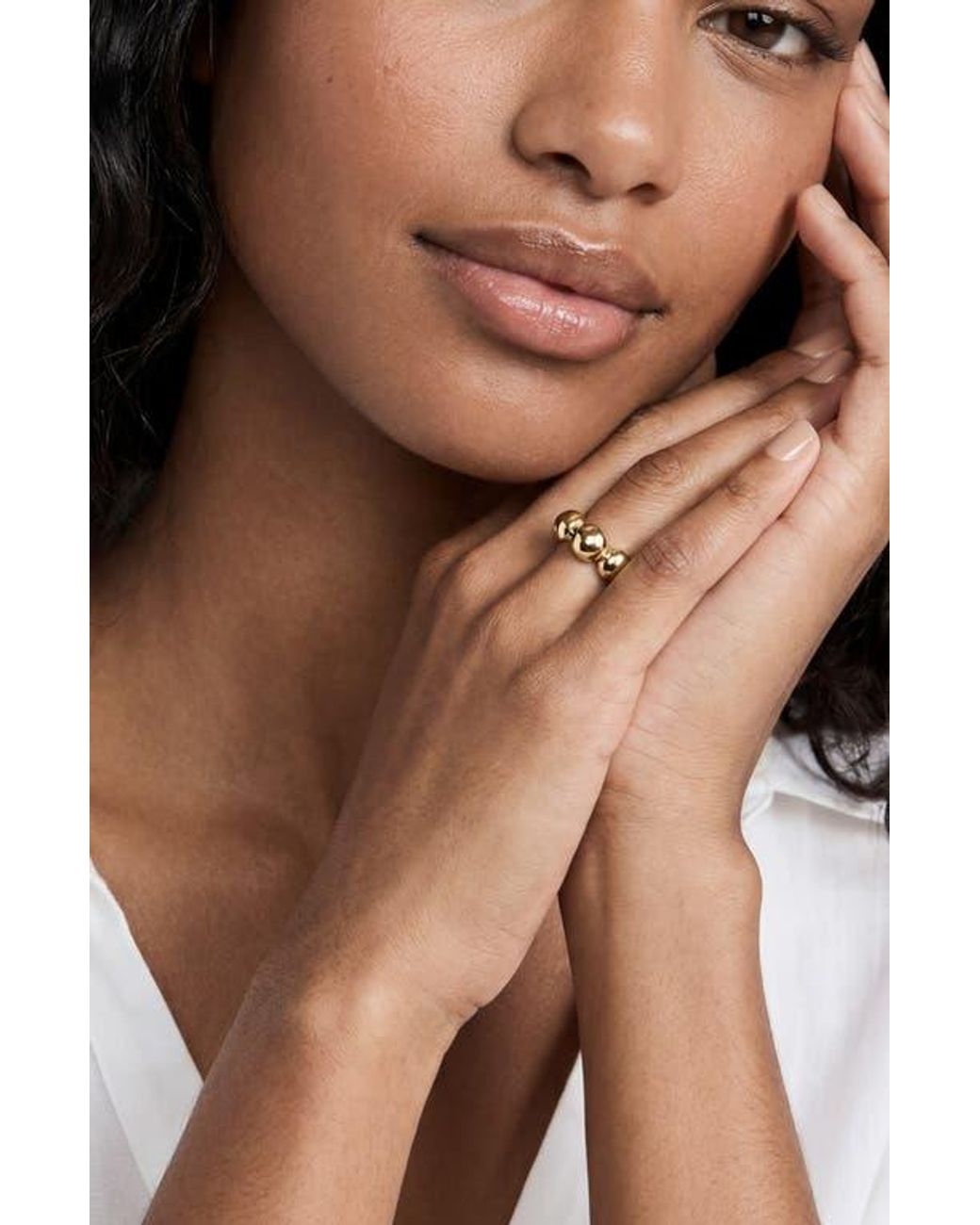 Ettika Metallic Orb Statement Ring