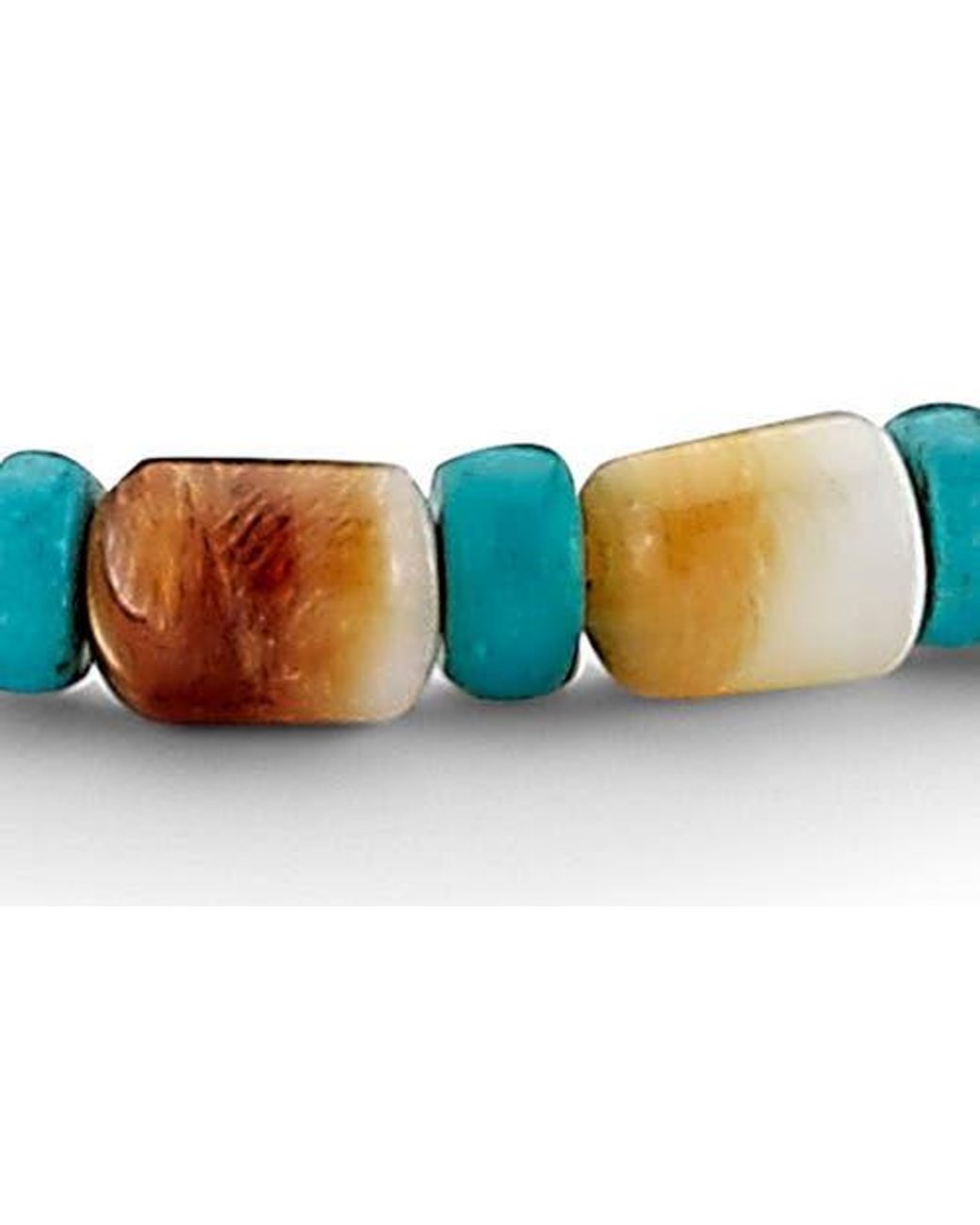 Samuel B. Blue Beaded Shell Stretch Bracelet