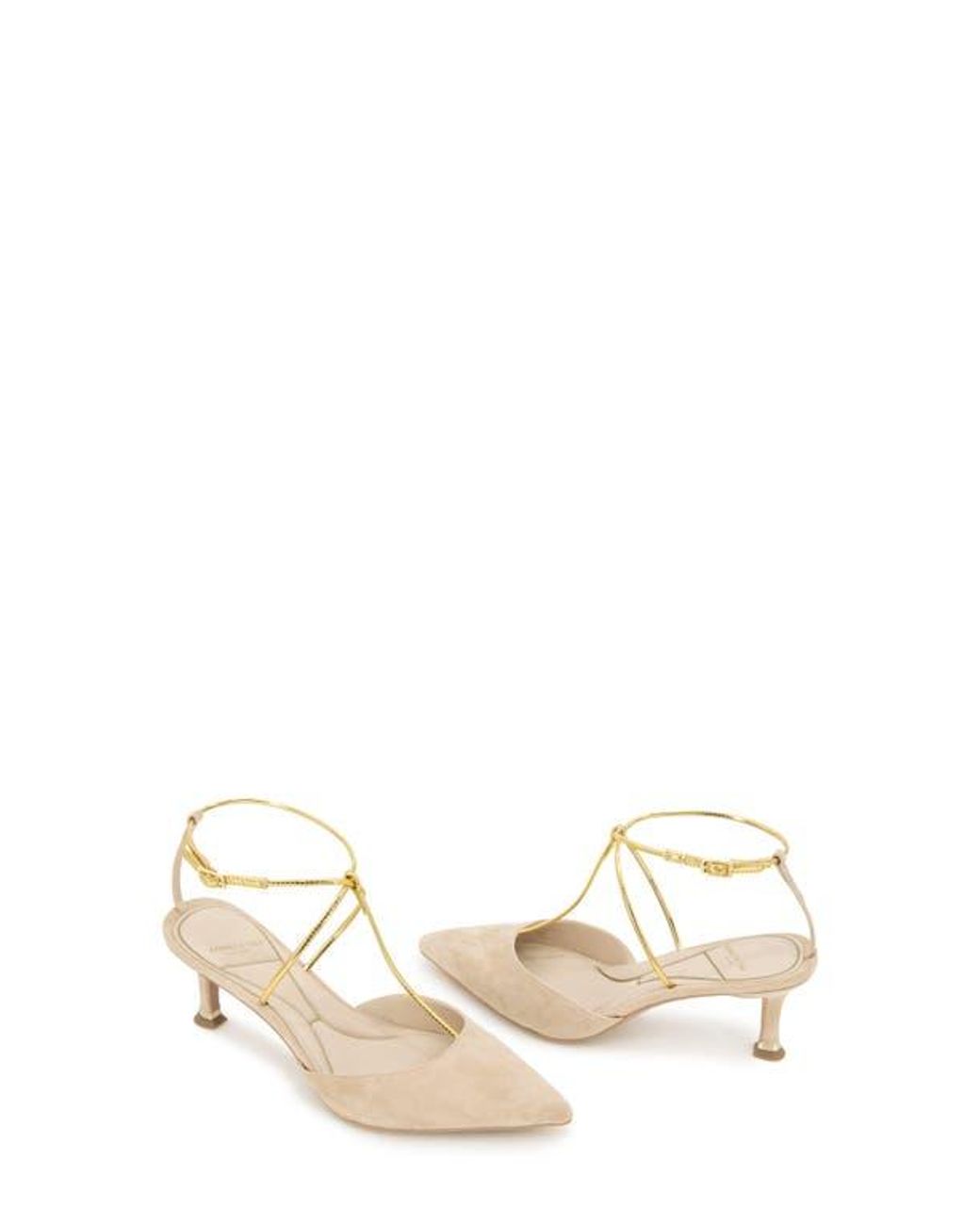 Kenneth Cole Metallic Umi T-Strap Pointed Toe Pump