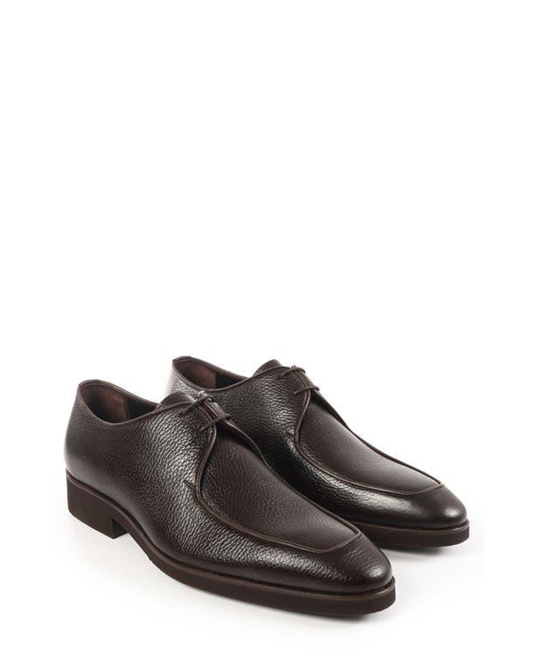 VELLAPAIS Brown Moore Apron Toe Derby for men