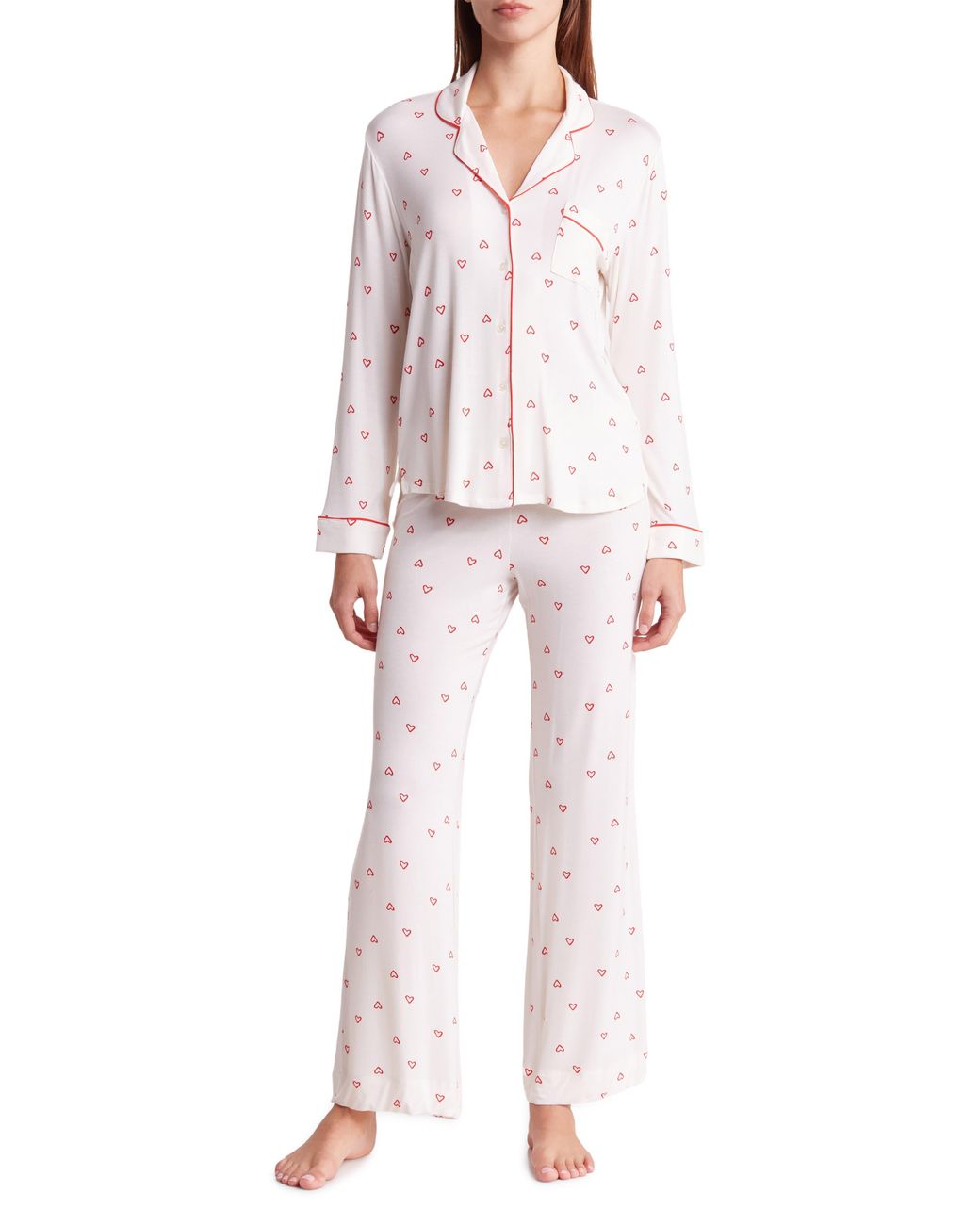 Nordstrom Tranquility Long Sleeve Shirt & Pants Two-piece Pajama Set