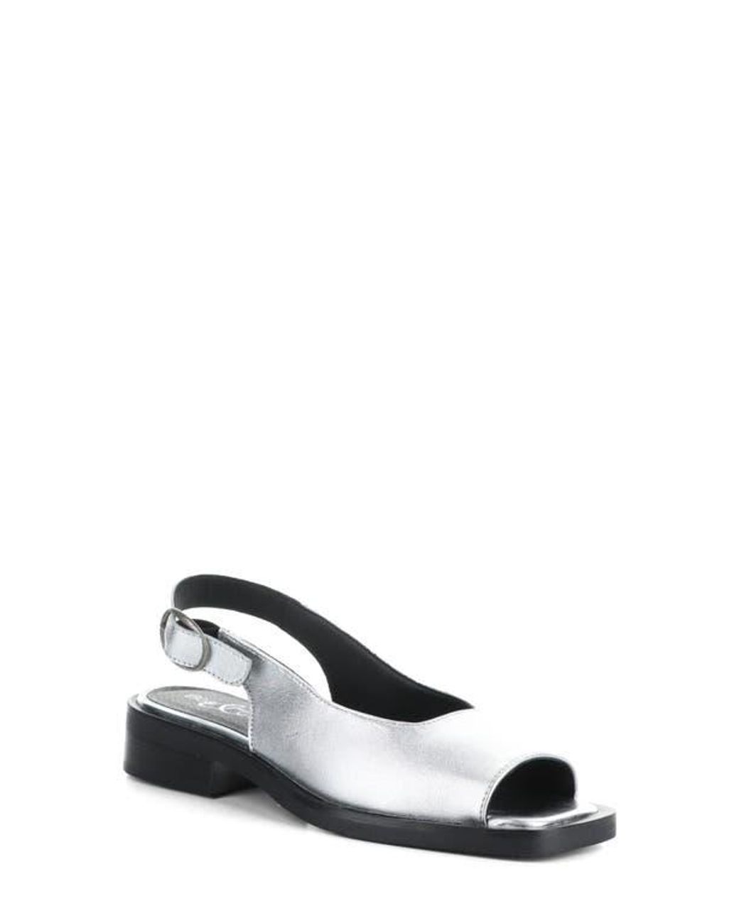 Bos. & Co. White Elena Slingback Flat
