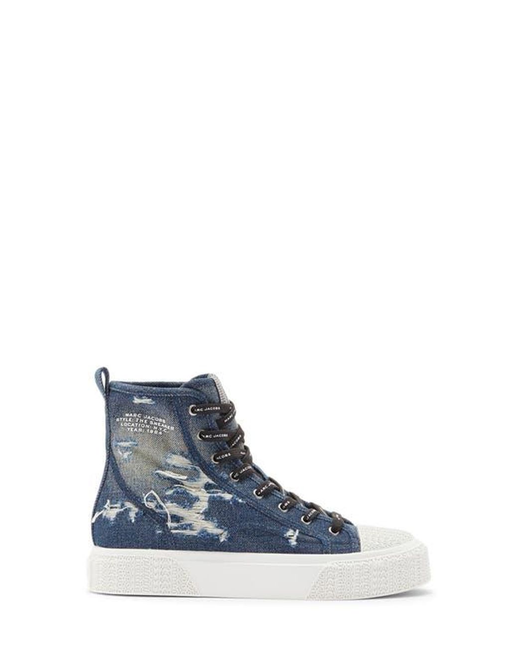 Marc Jacobs Blue The High Top Platform Sneaker