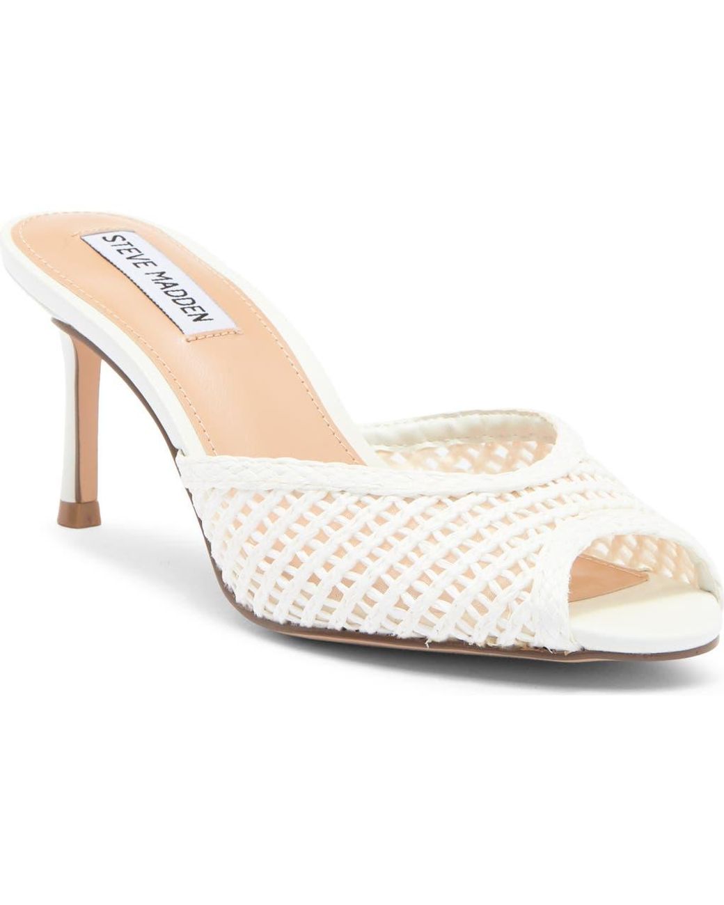 【レディース】Steve Madden Rowe Woven ミュール steve-madden-WHITE-Rowe-Woven-