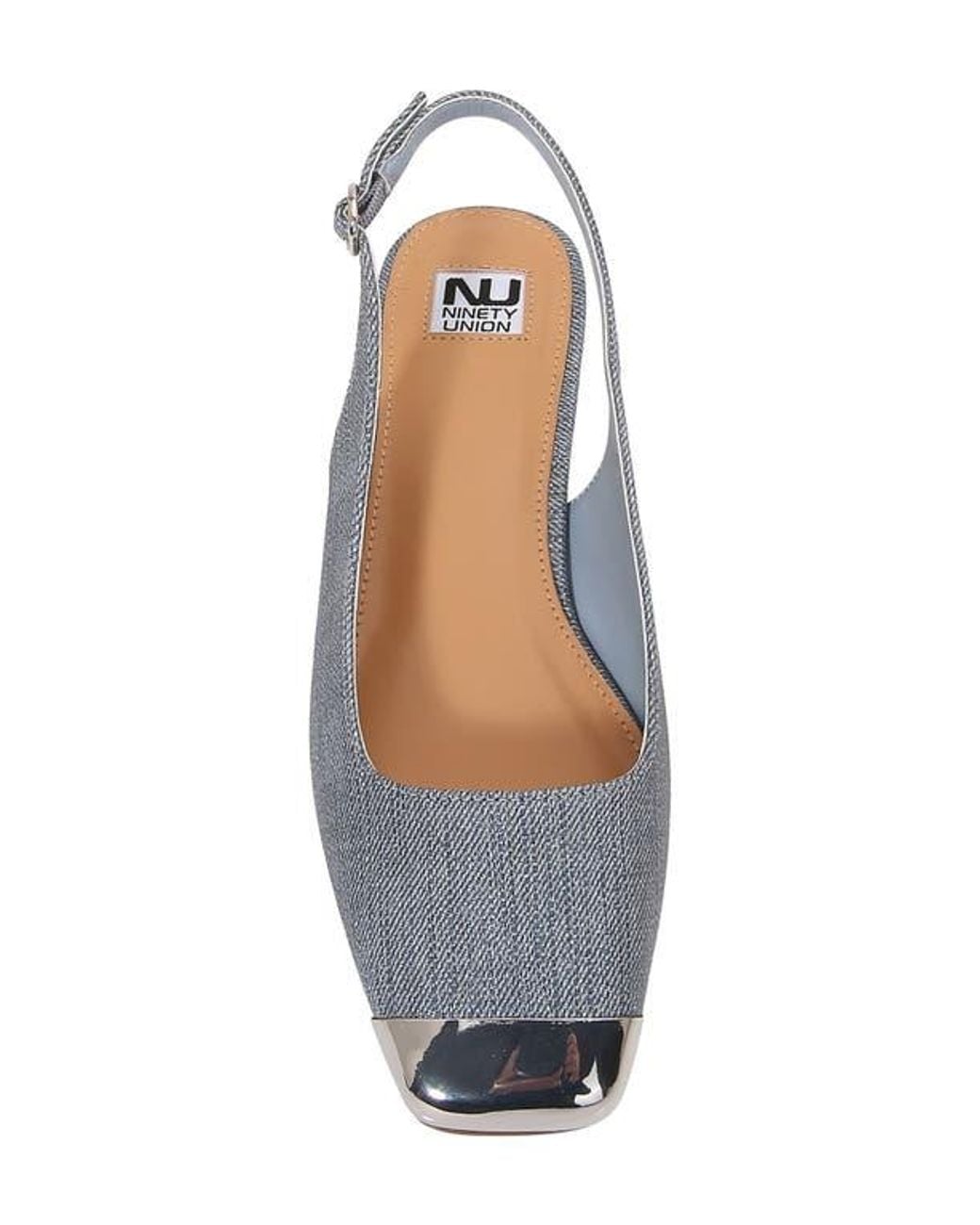 Ninety Union White Empress Tipped Slingback Pump