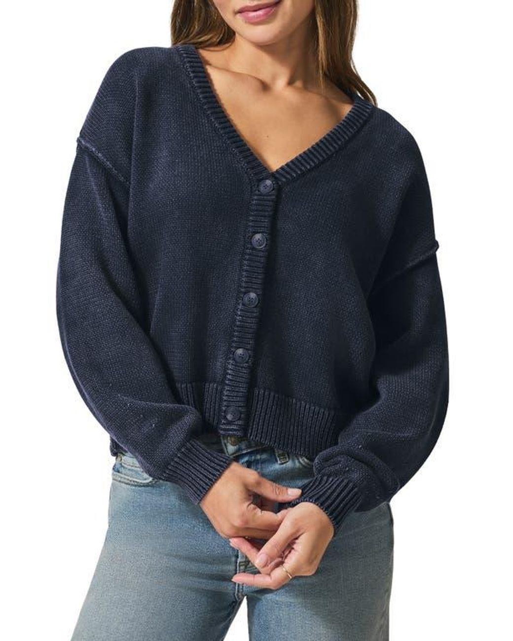 Splendid Cardigan Splendid Jayda Cardigan in Blue | Lyst