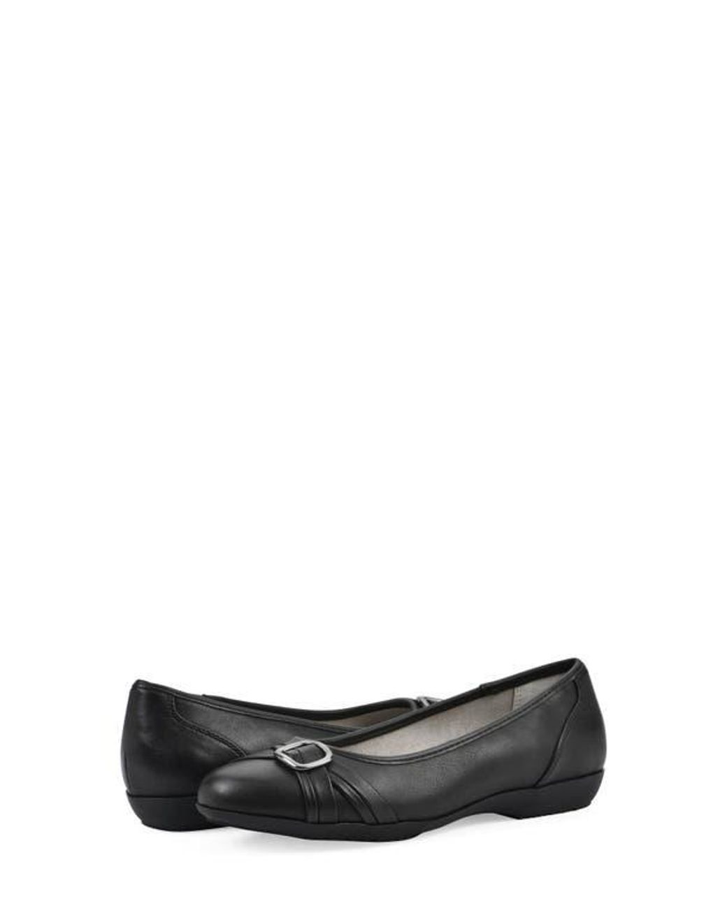 White Mountain Black Calming Buckle Strap Flat