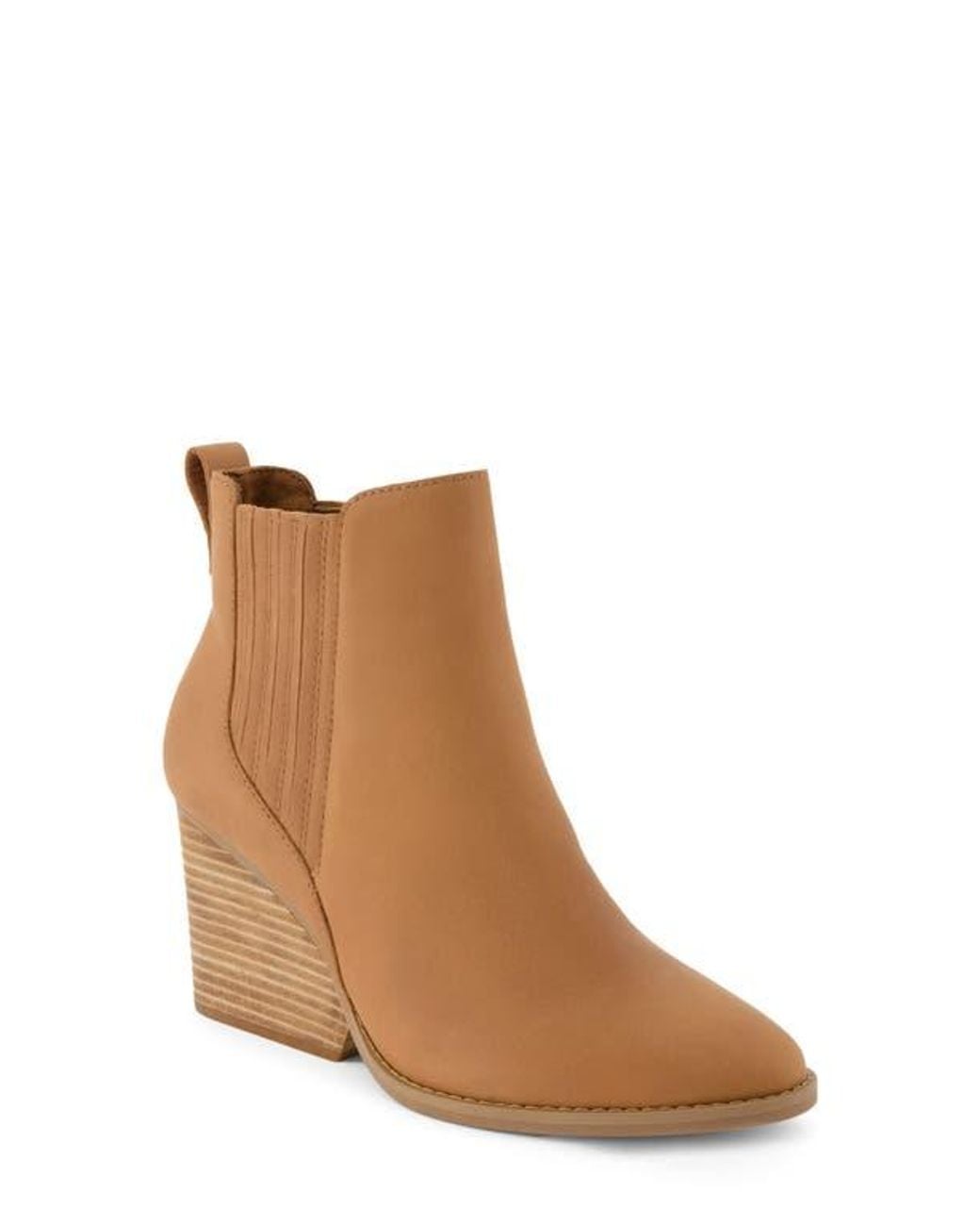 TOMS Brown Waxed Leather Bootie