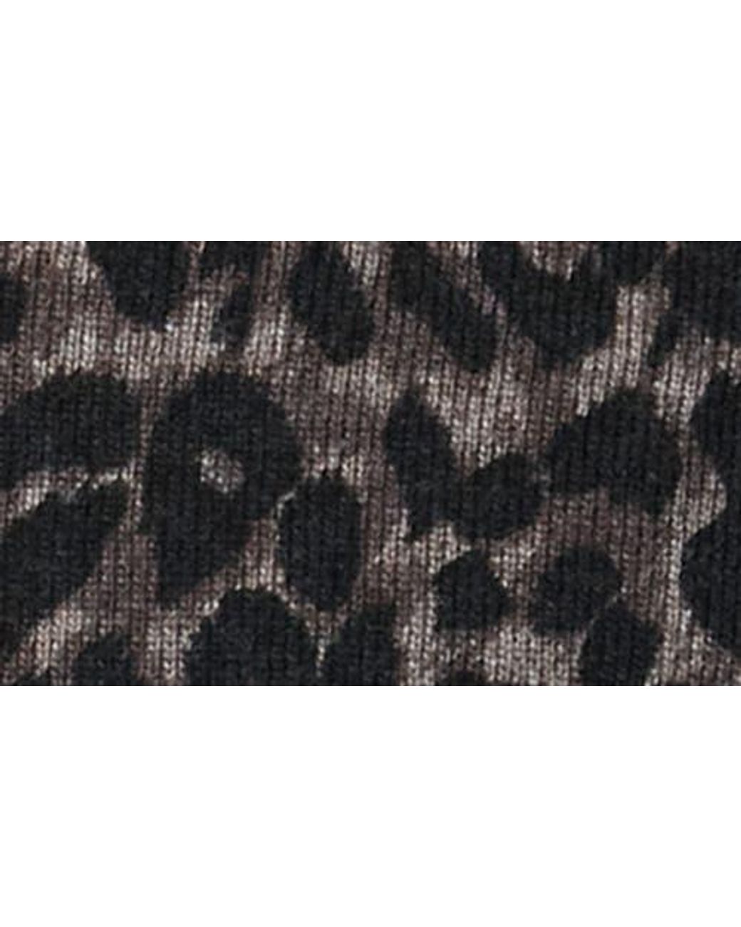 Splendid Black Leopard Print Crewneck Sweater