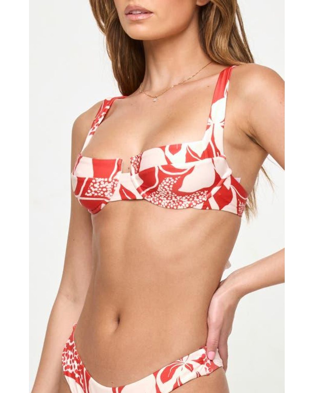 LSPACE Pink Mako Underwire Bikini Top