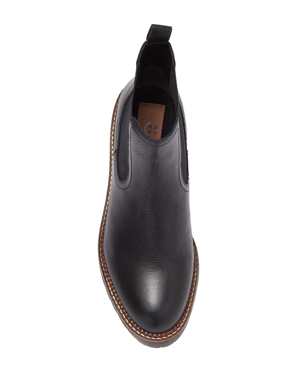 Caslon Miller Water Resistant Leather Chelsea Boot in Black | Lyst