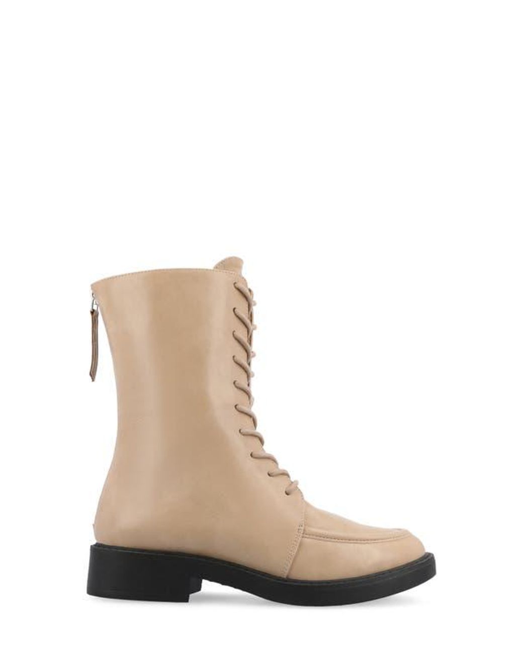 Journee Collection Natural Nikks Combat Boot