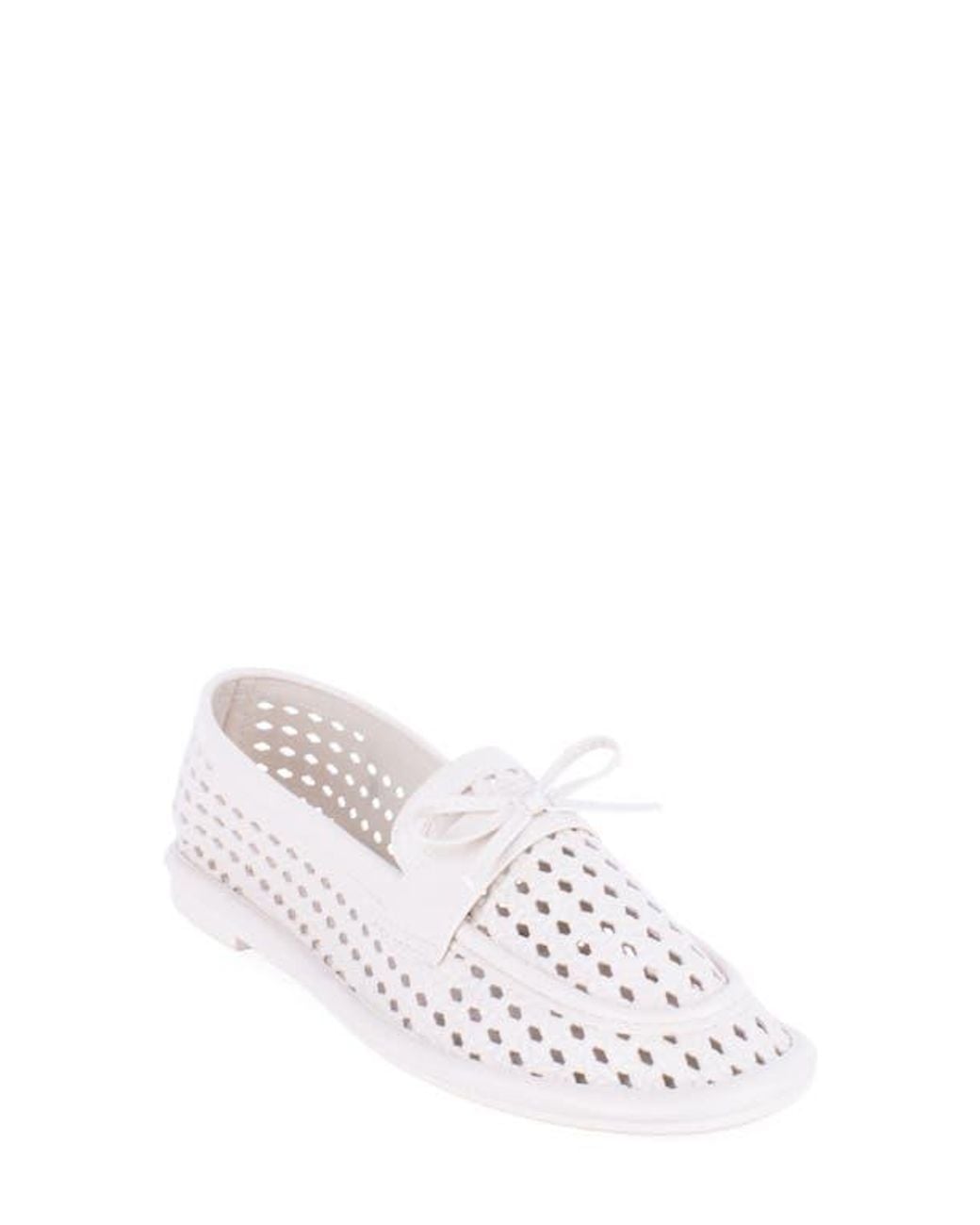 Tahari White Maple Cutout Loafer