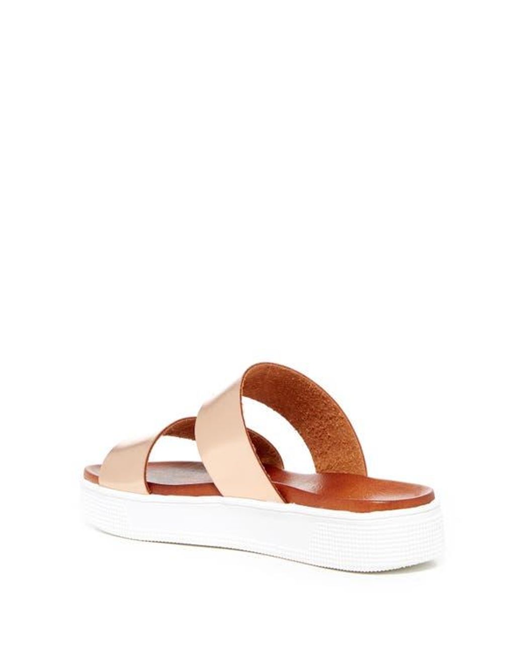 MIA Metallic Saige Platform Slide Sandal