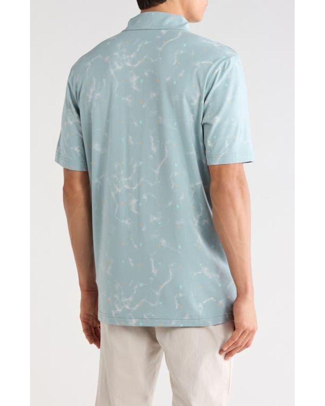 Travis Mathew Blue Beach Town Performance Polo for men
