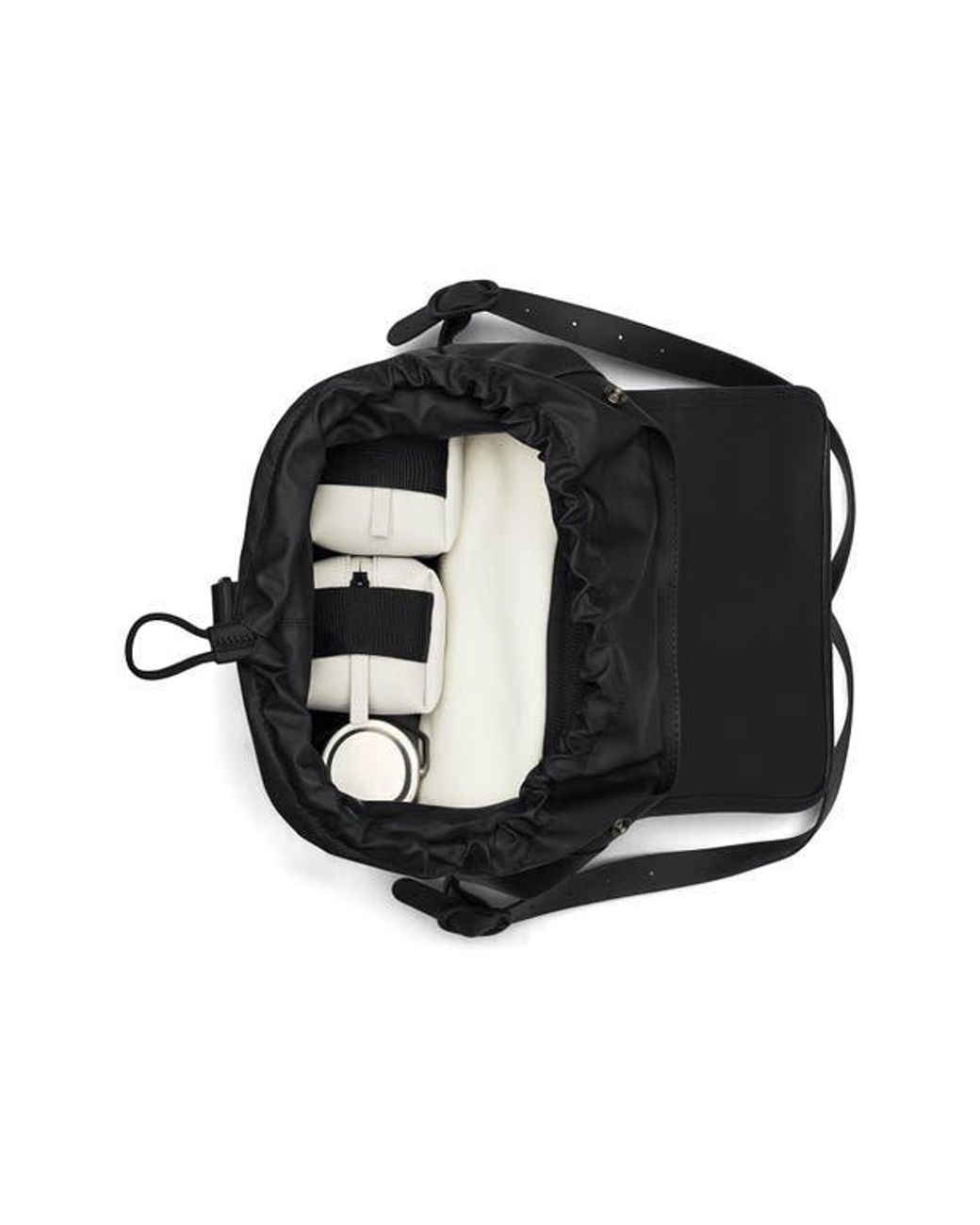 Rains Black Waterproof Bucket Backpack