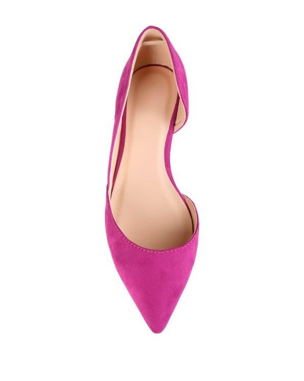 Journee Collection Pink Journee Ester D'Orsay Flat