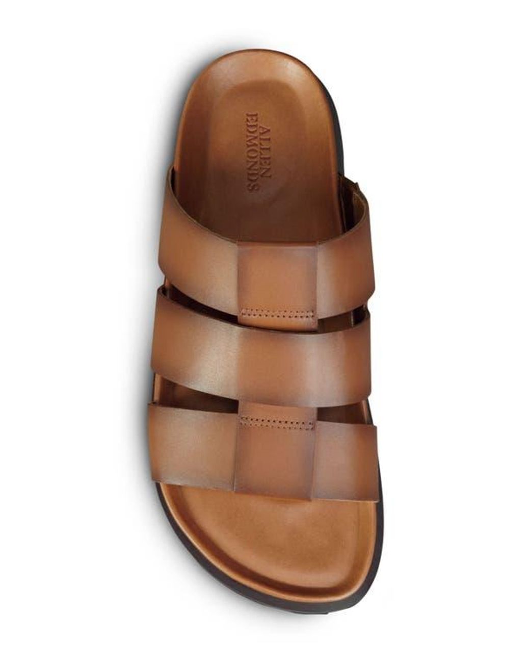 Allen Edmonds Brown Davis Slide Sandal for men
