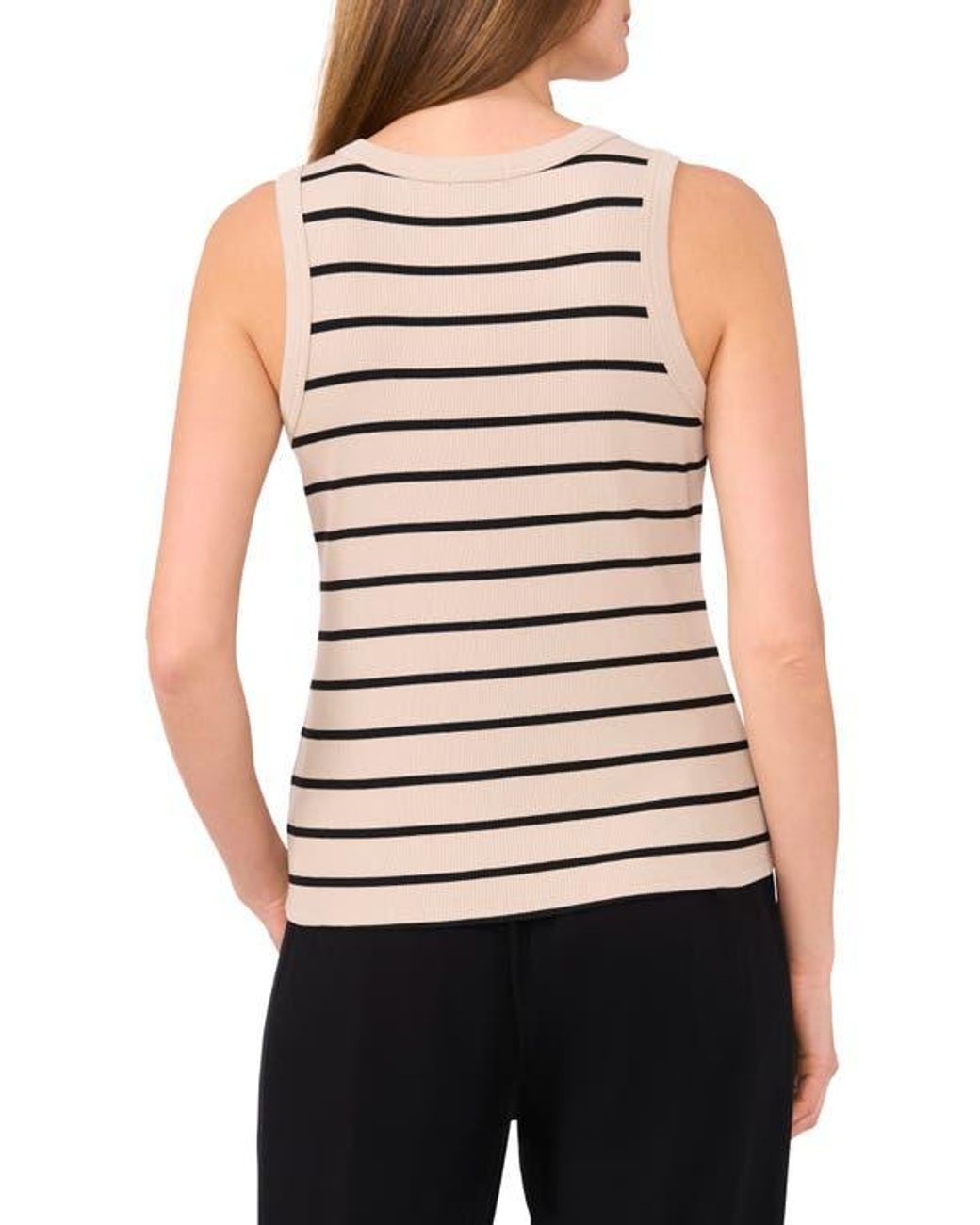 Halogen® Black Stripe Rib Tank