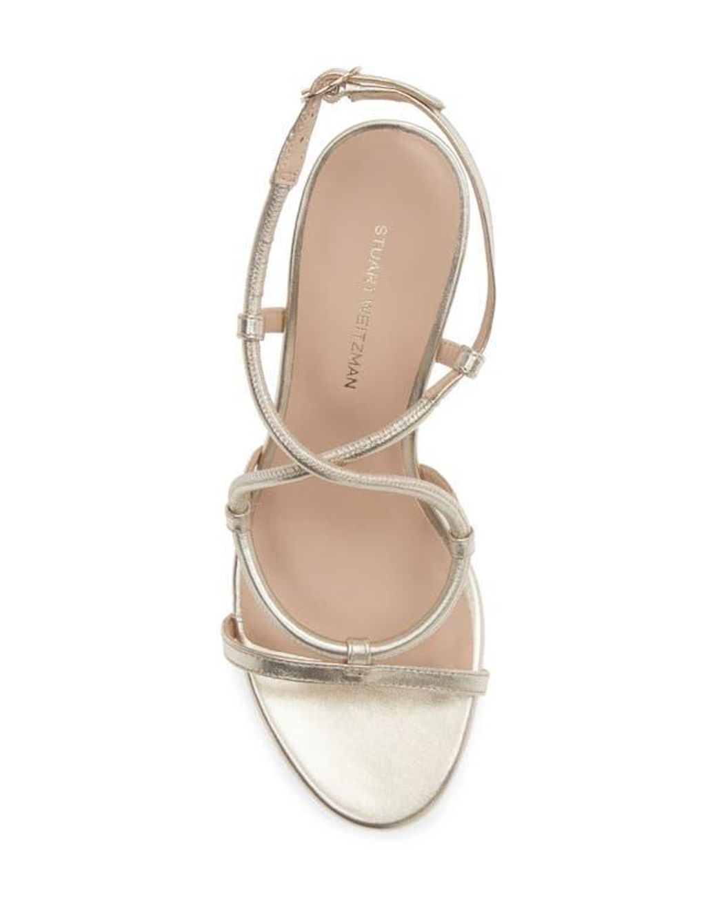 Stuart Weitzman Natural Nilla 75 Block Sandal