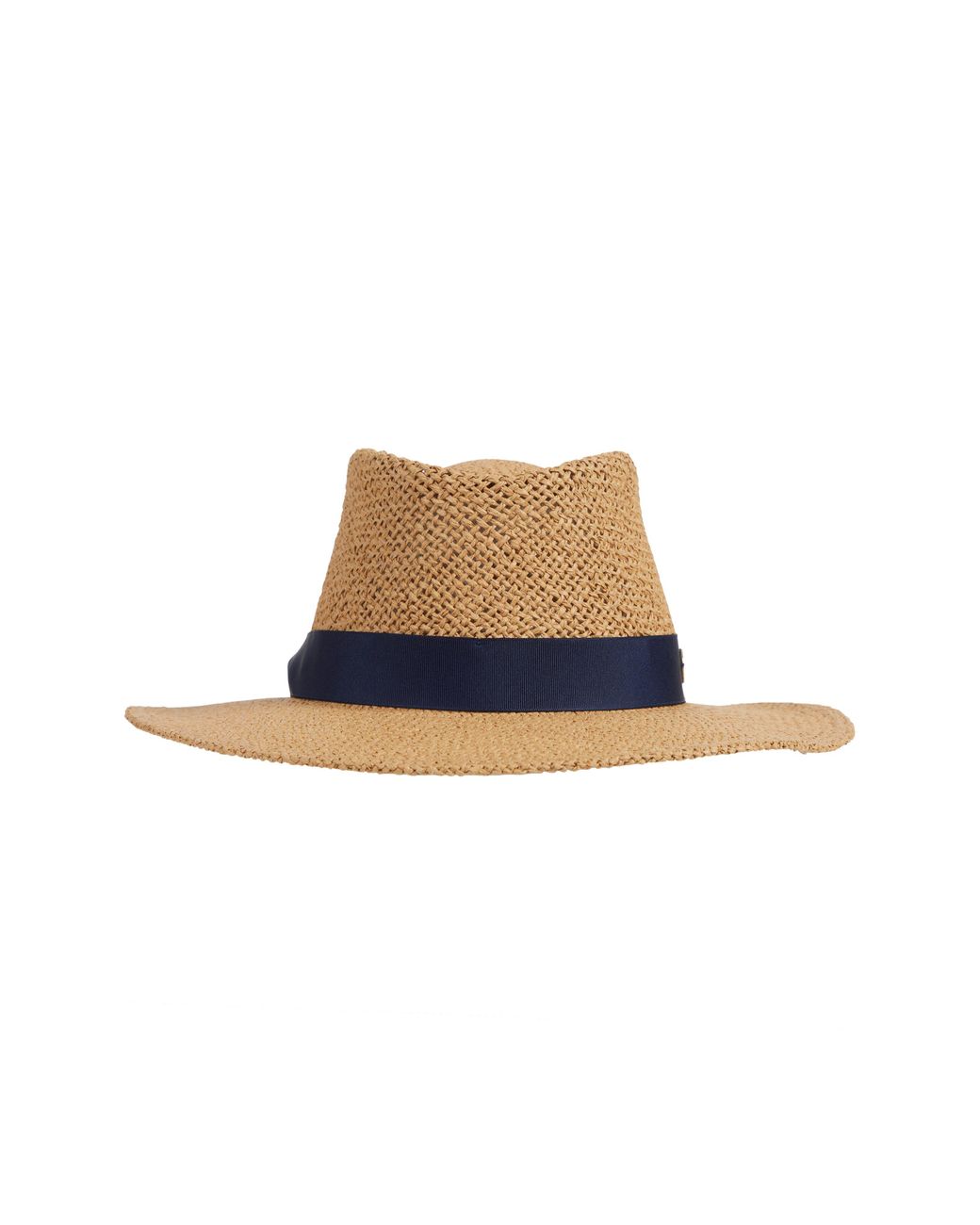 Bruno Magli Open Straw Weave Ribbon Band Fedora Sun Hat Lyst
