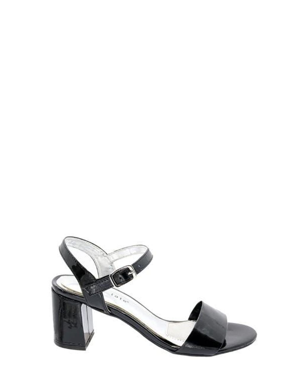 David Tate Black Ageless Ankle Strap Sandal