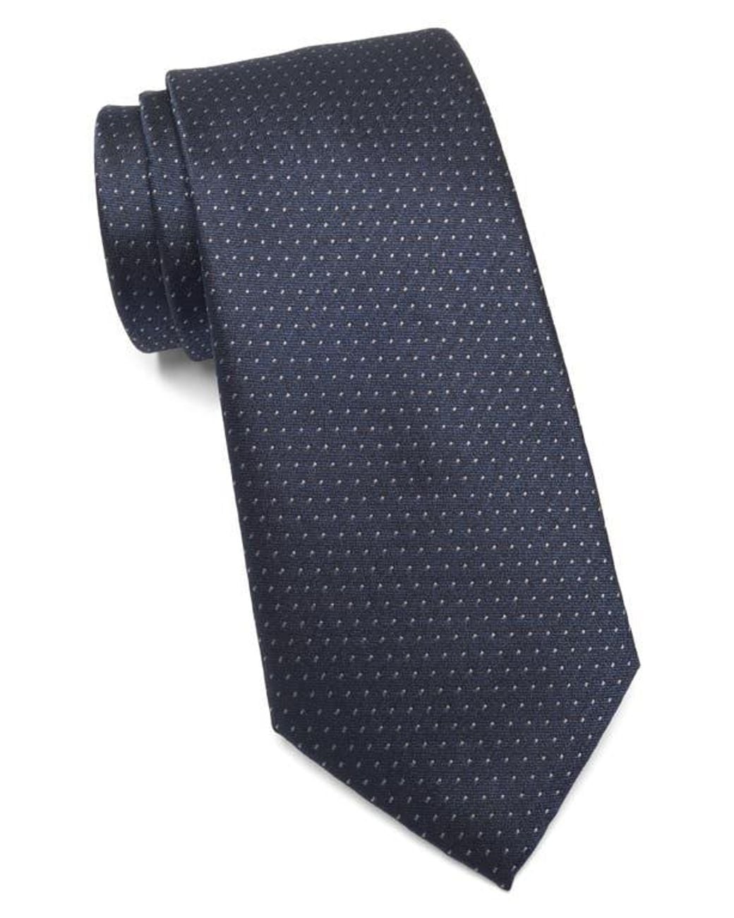 Tom Baine Blue Textured Dot Tie for men