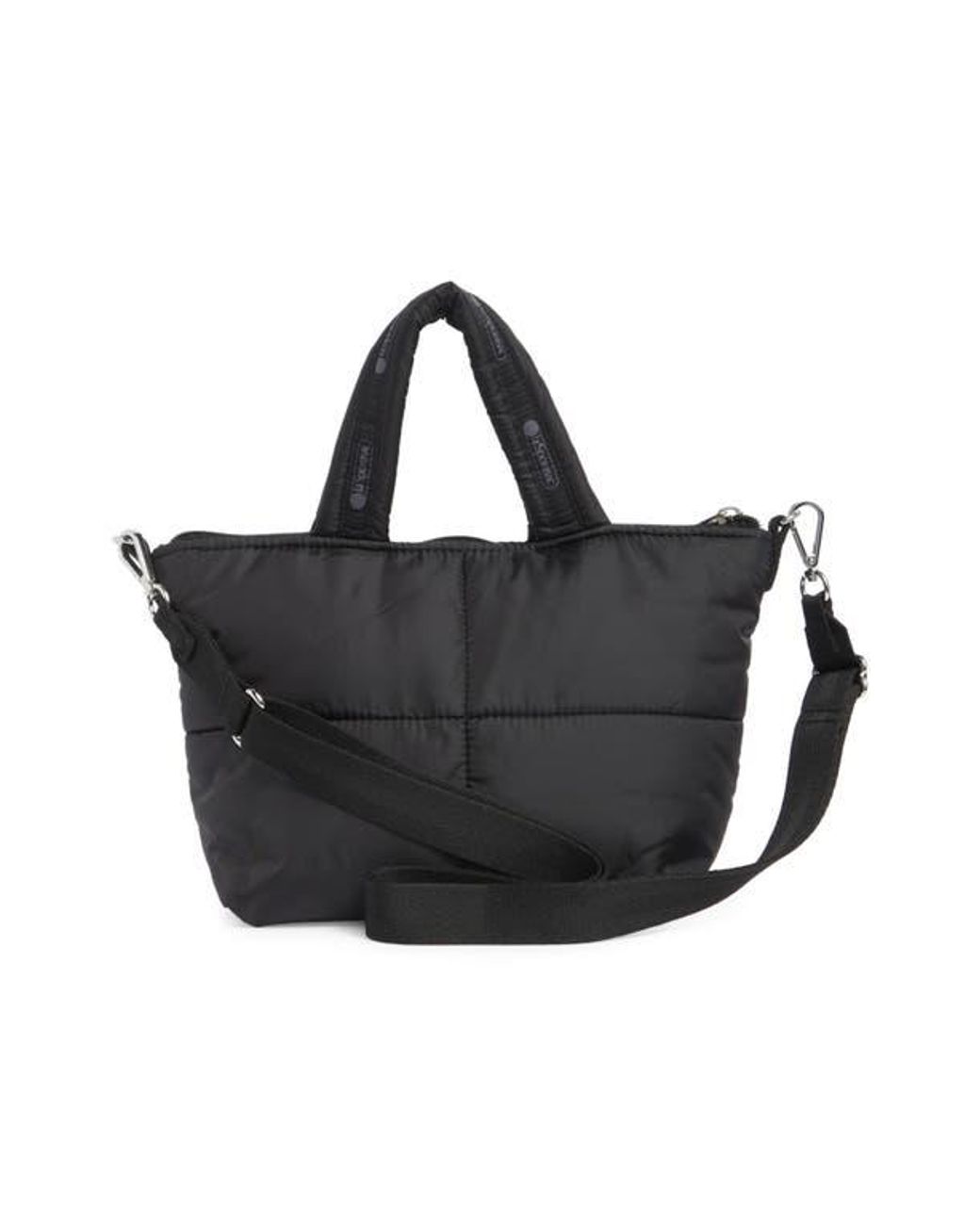 【LESPORTSAC】韓国限定★ PUFFY MINI SATCHEL LeSportsac》 Classic Noir Puffy Mini Satchel (LeSportsac