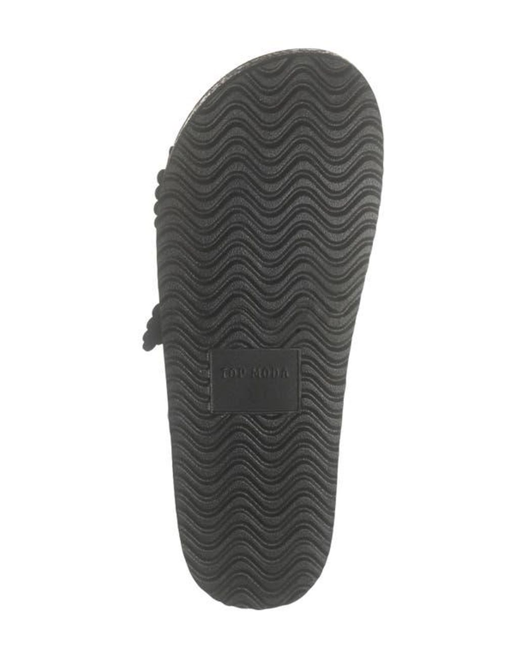 Top Moda Black Cory Slide Sandal