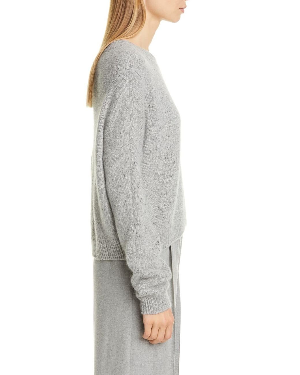 Vince Oversize Boxy Cashmere Crewneck Sweater in Gray Lyst