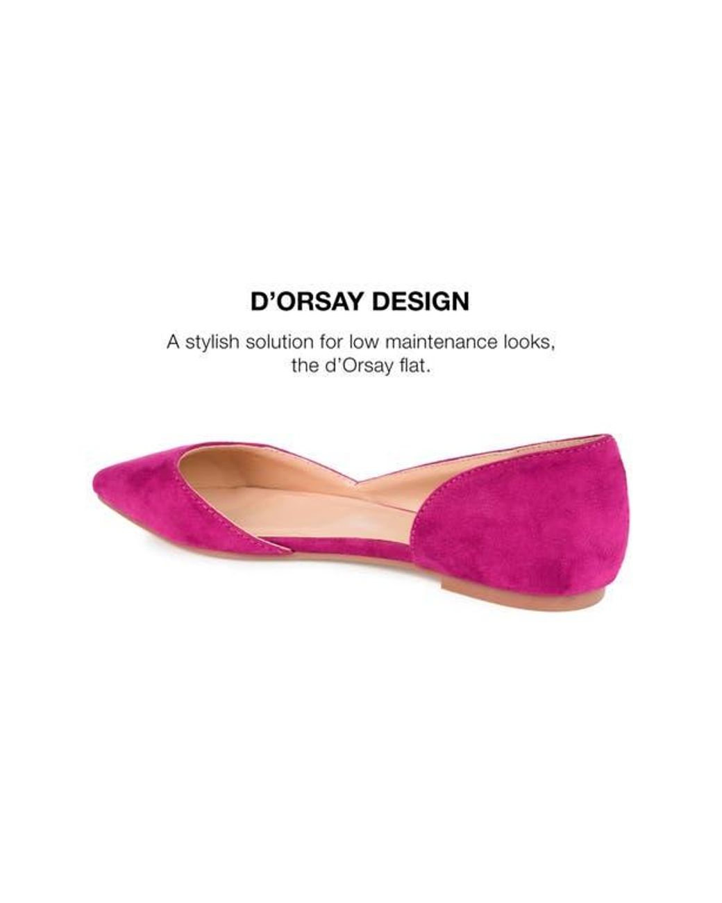 Journee Collection Pink Journee Ester D'Orsay Flat