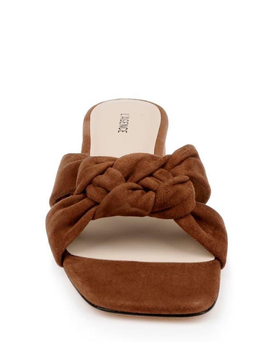 L'Agence Brown Lea Slide Sandal