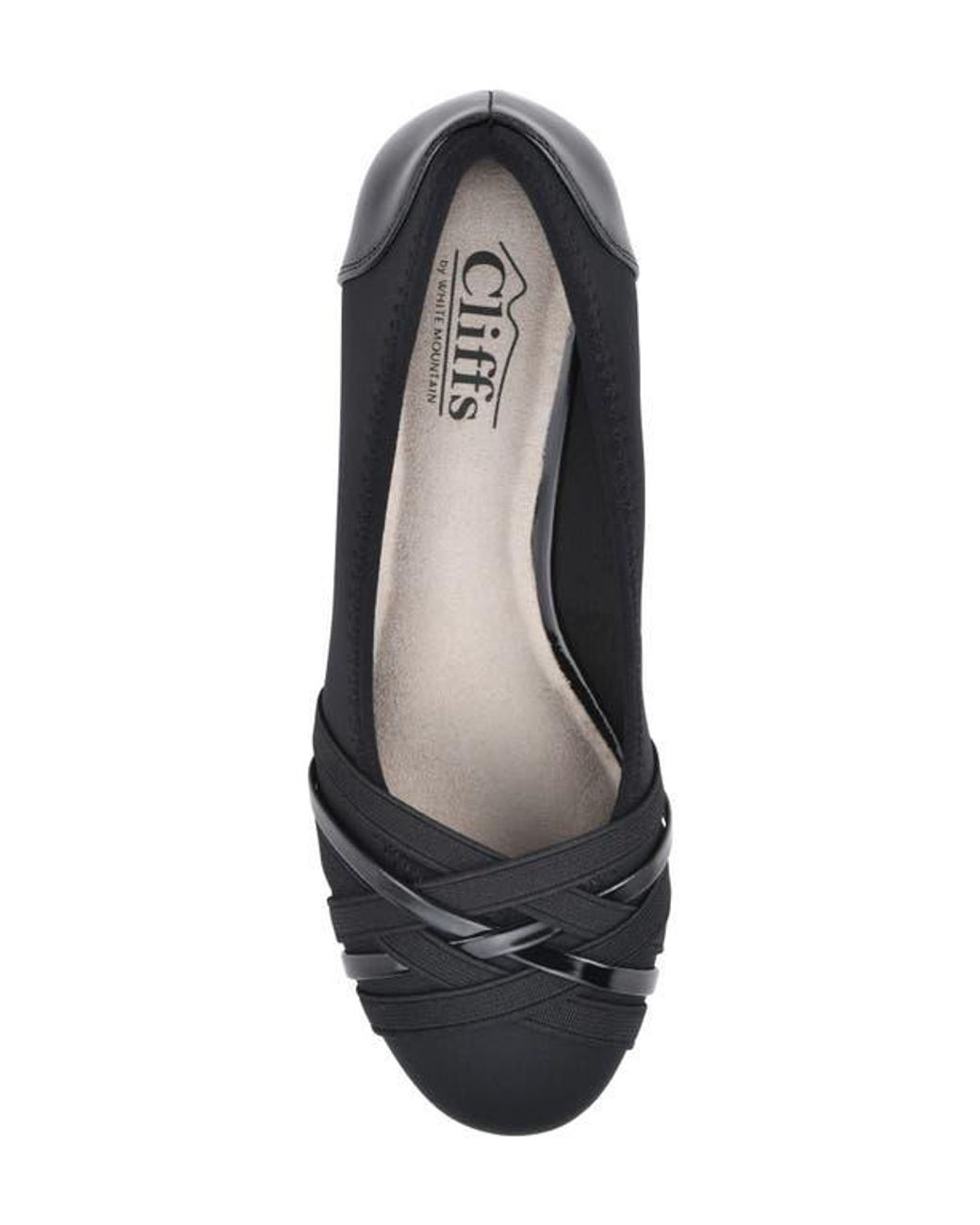 White Mountain Black Bowie Wedge Pump
