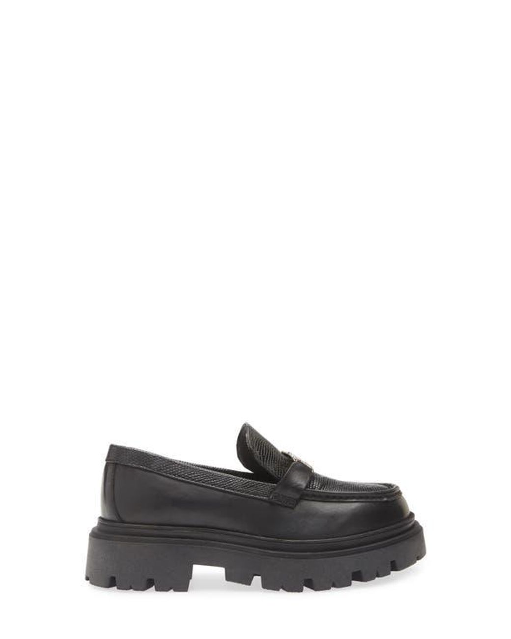 Roberto Cavalli Black Logo Platform Lug Loafer