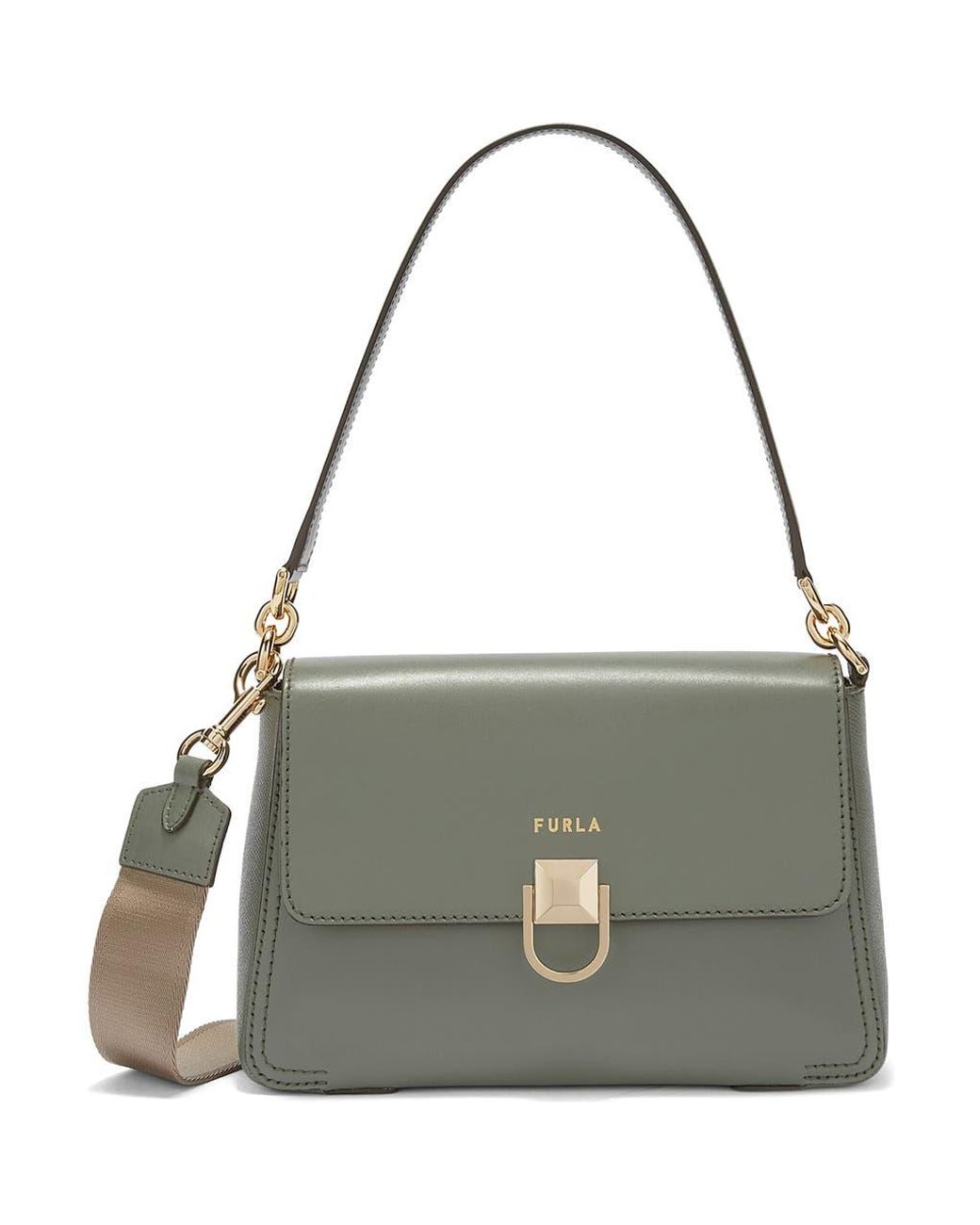 Furla Circe Leather Shoulder Bag in Green Lyst