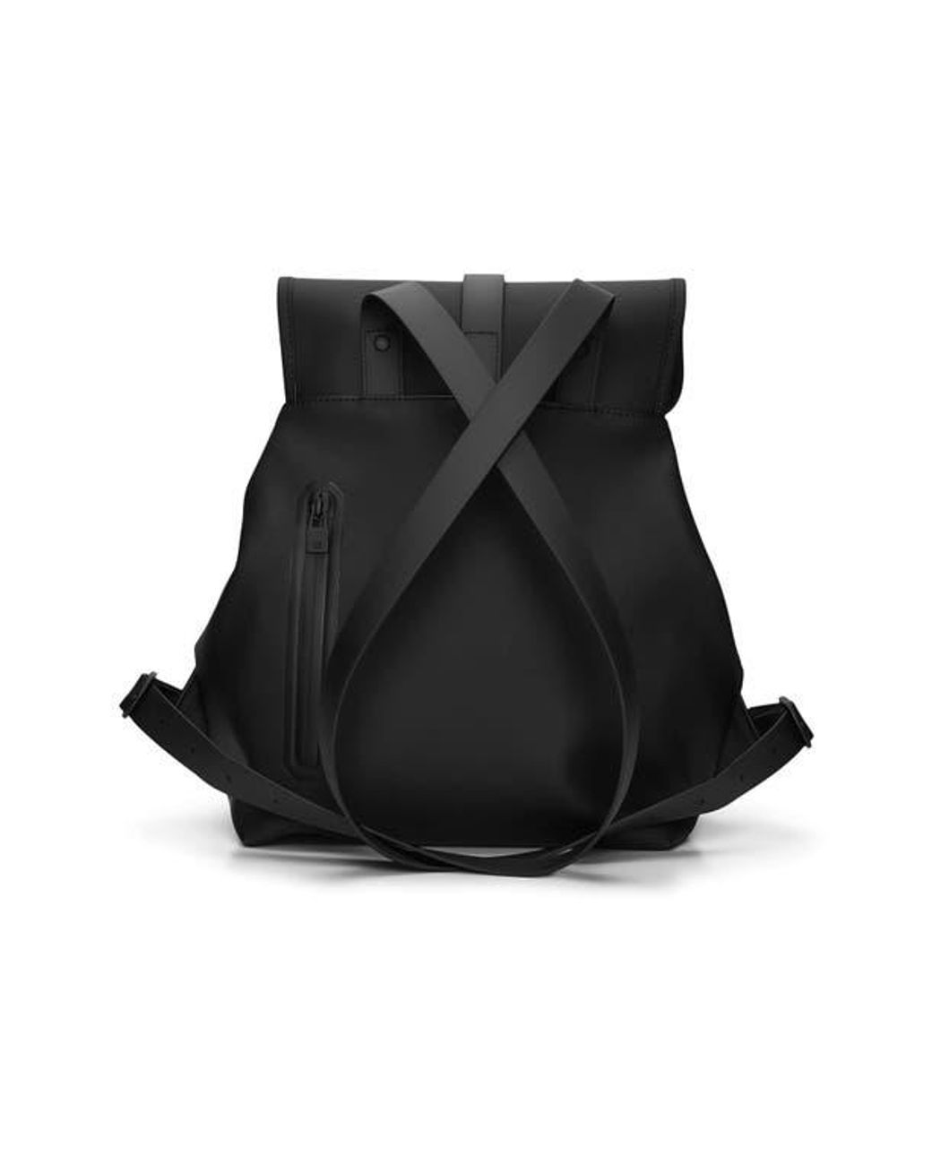 Rains Black Waterproof Bucket Backpack