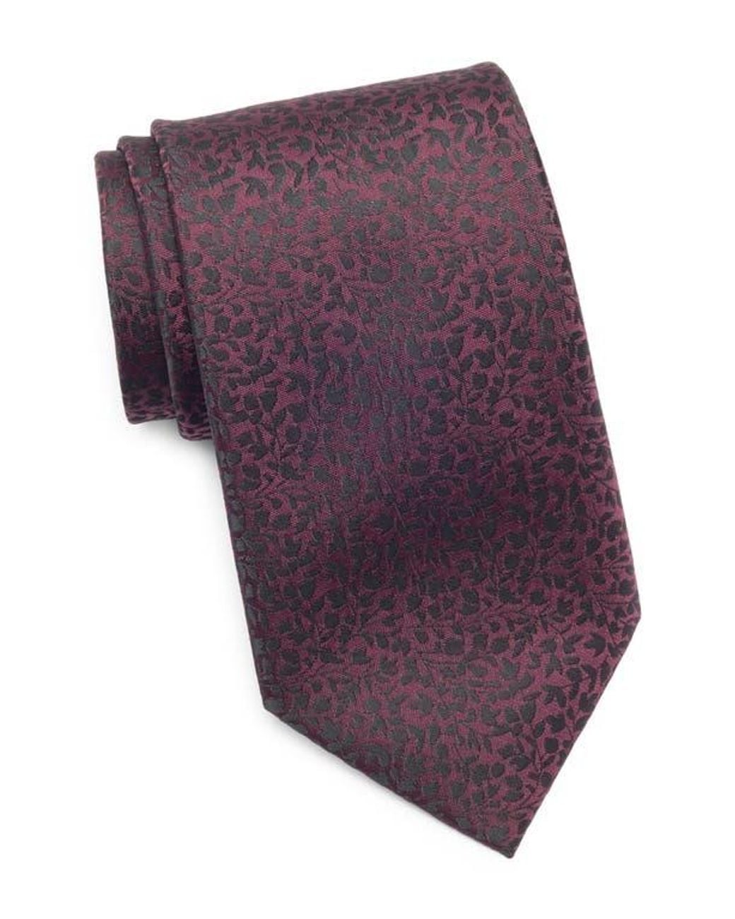 Tom Baine Purple Leaf Jacquard Tie for men