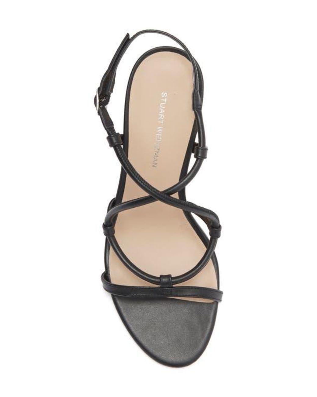 Stuart Weitzman Black Nilla 75 Block Sandal