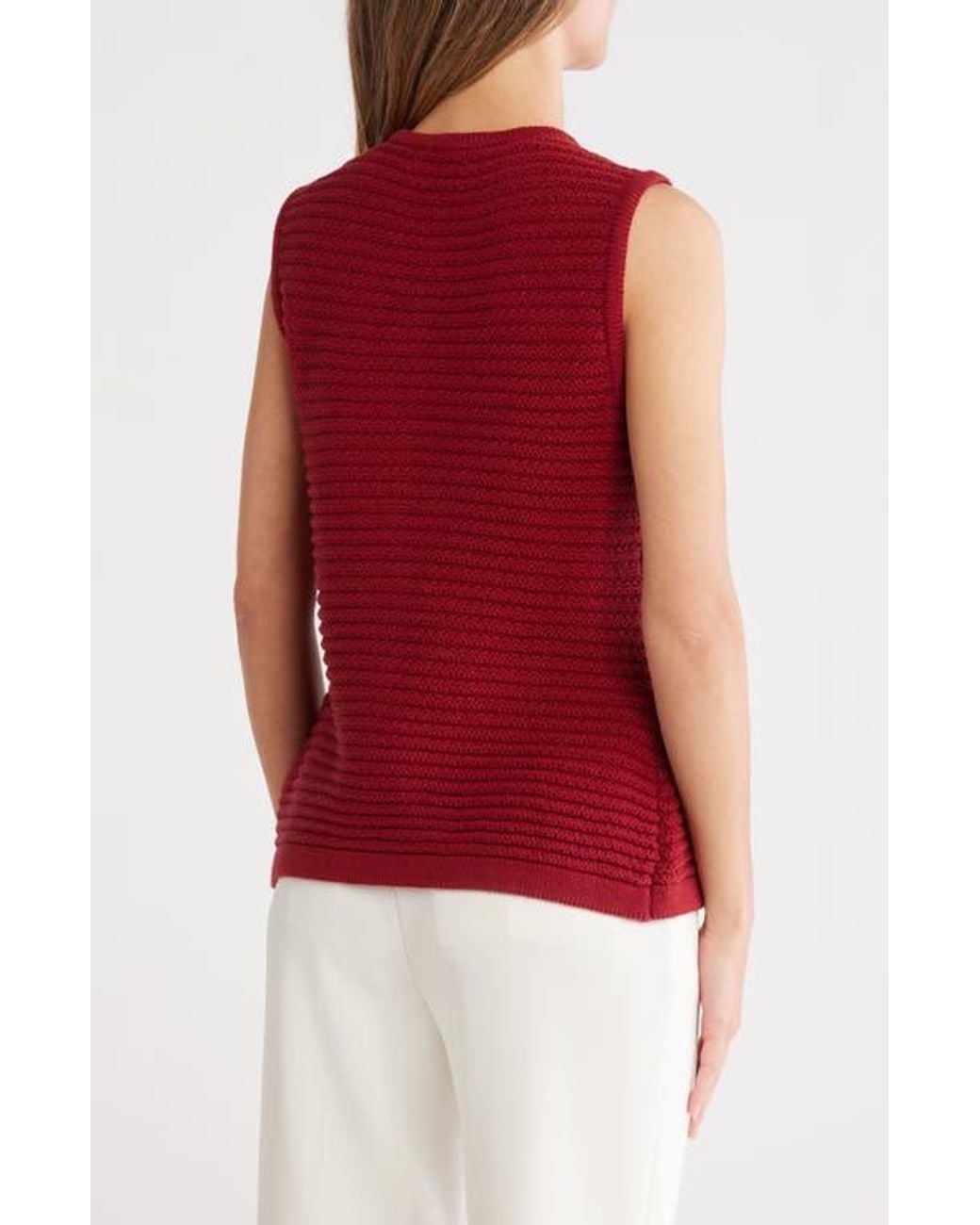 Gemma Jane Red Buttoned Sweater Vest