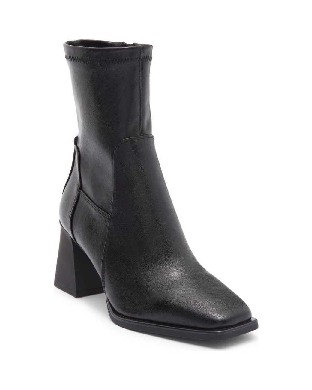 Steve Madden Black Vallie Square Toe Bootie