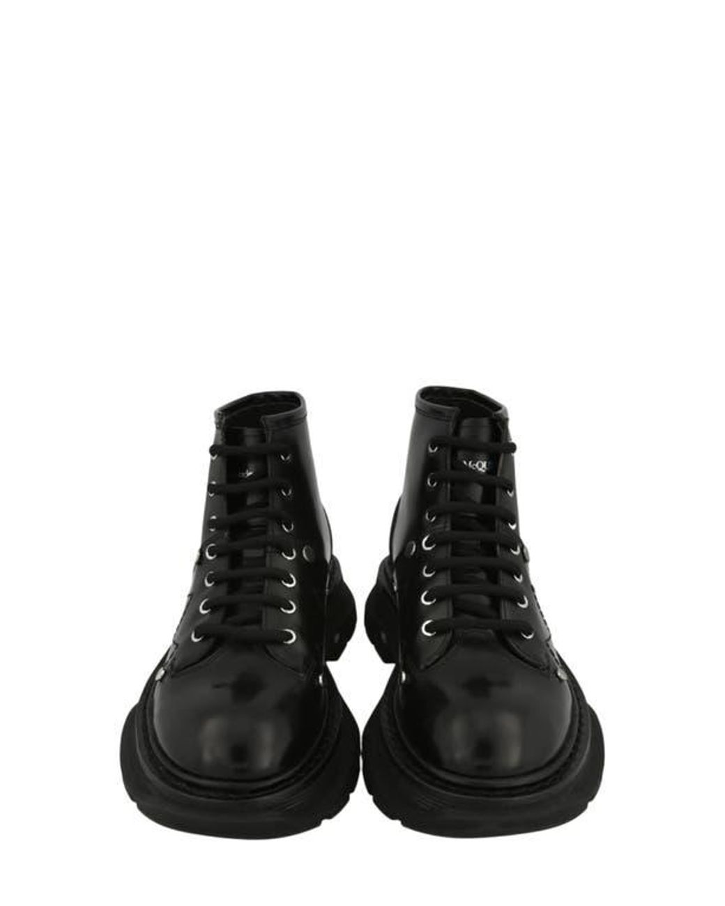 Alexander McQueen Black Studded Combat Bootie